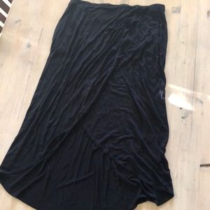 Black maxi with slit up front